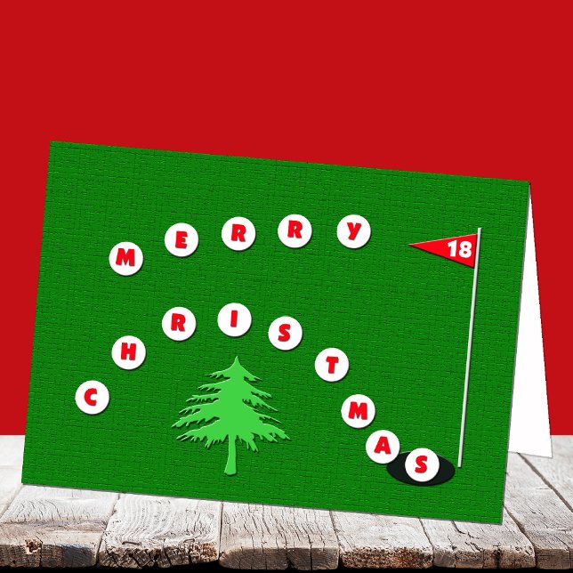 Joyeux Noël Golf Carte de Noël (Créateur téléchargé)