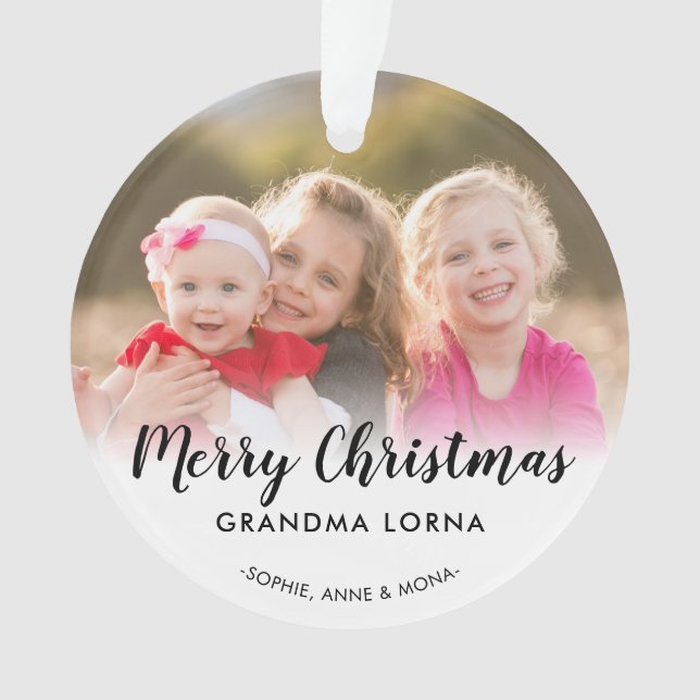Joyeux Noël Grand-mère Nom Photo (devant)
