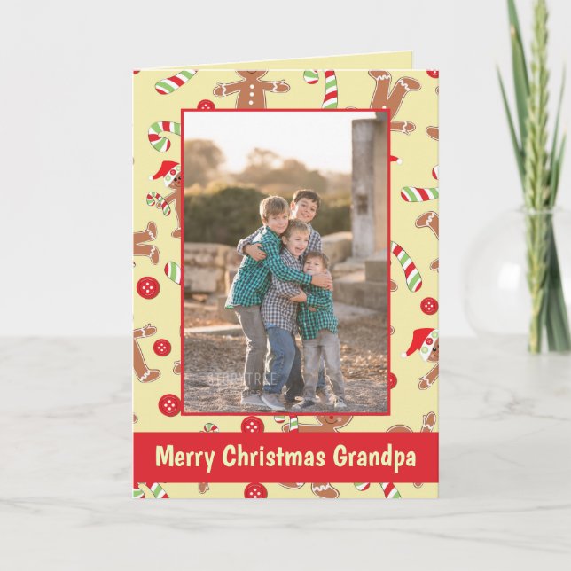 Joyeux Noël grand-père Carte photo de vacances (Devant)
