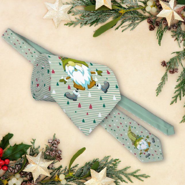 Joyeux Noël Green Gnome Cravate (Créateur téléchargé)