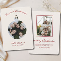 Joyeux Noël Grossesse Faire-part 2 photos