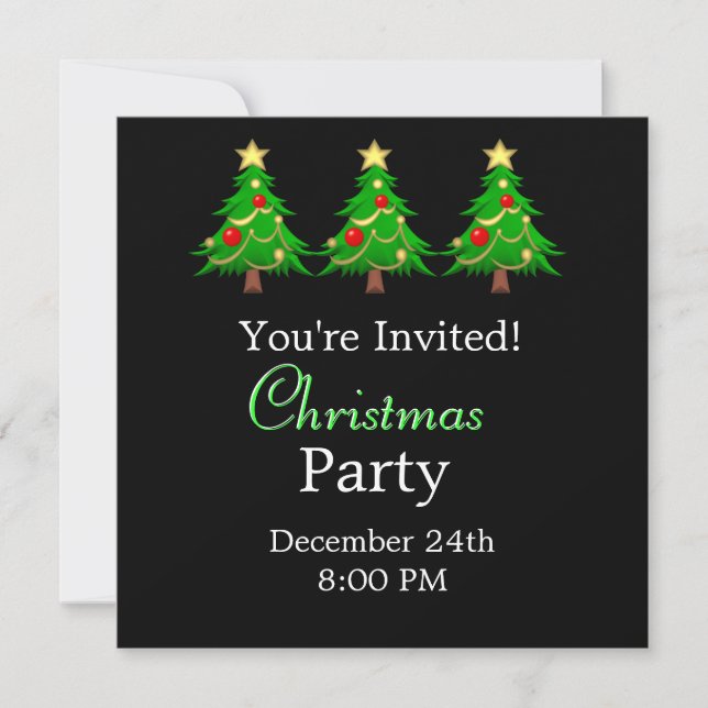 Joyeux Noël Invitation à l'arbre de Noël (Devant)