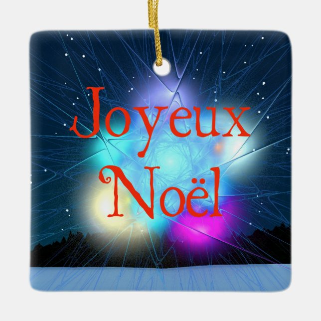 Joyeux Noel - Jack Frost Ceramic Ornament (Front)