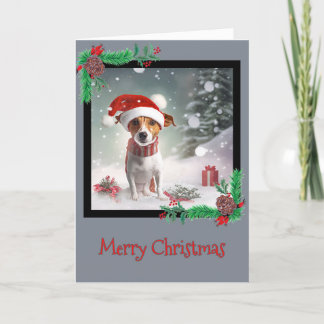Joyeux Noël Jack Russell Terrier Carte de voeux