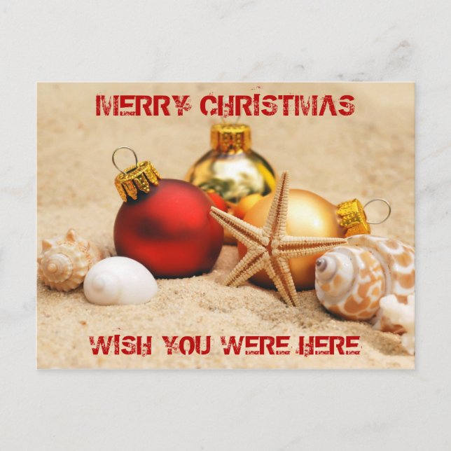 Joyeux Noël J'Aimerais Que Vous Étiez Ici Carte Po (Devant)