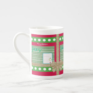Joyeux Noël, Joie Red Bone China Mug