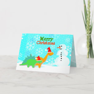 Joyeux Noël jolie carte Dinosaures