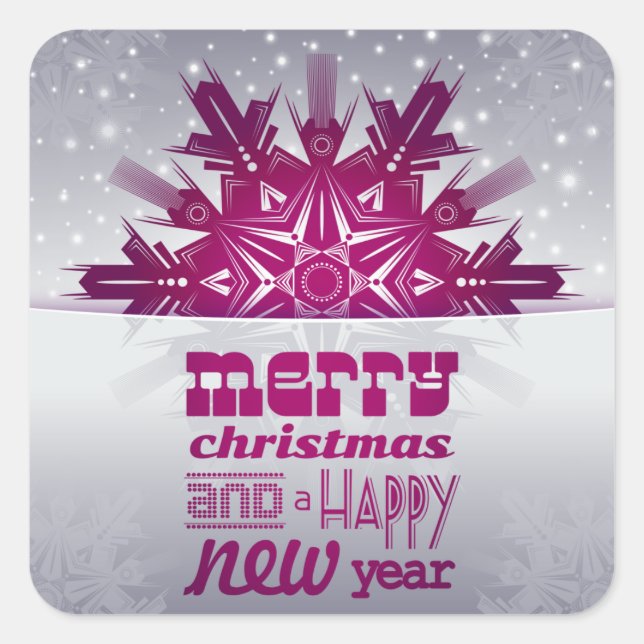 joyeux Noël joyeuse nouvelle année autocollants (Devant)