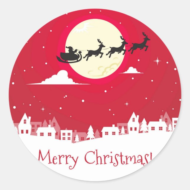 joyeux Noël joyeuse nouvelle année autocollants (Devant)