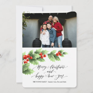 Joyeux Noël Joyeux Carte photo du Nouvel An