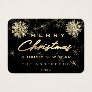 Joyeux Noël Joyeux Vacances Nom Or Moderne