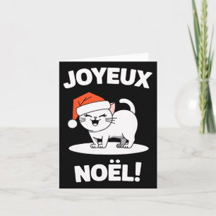 Joyeux Noël Khao Manee White Cat Christmas Santa 1 Card
