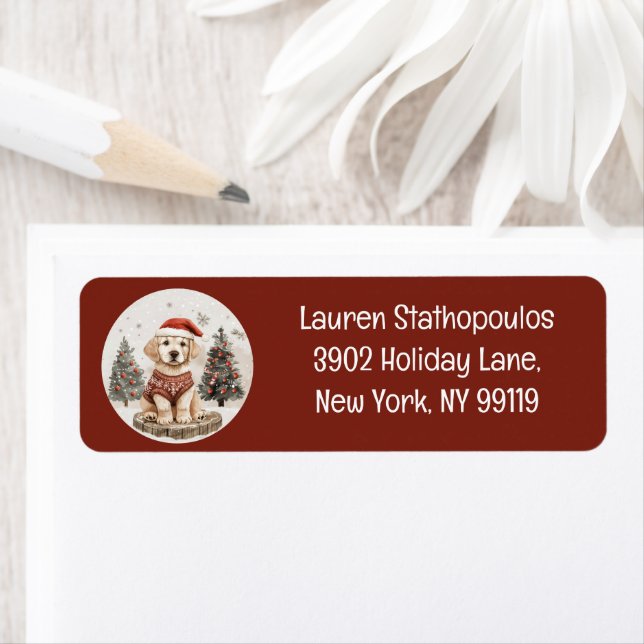 Joyeux Noël Labrador Retriever Puppy (En situation)