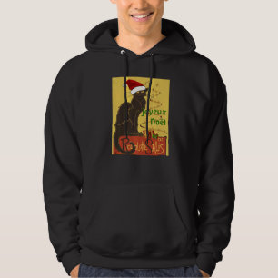 Joyeux Noel Le Chat Noir Christmas Holiday Vector Hoodie