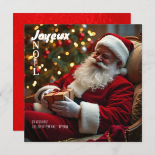 Joyeux Noël Le Père Noël s'est endormi SqFC Holiday Card