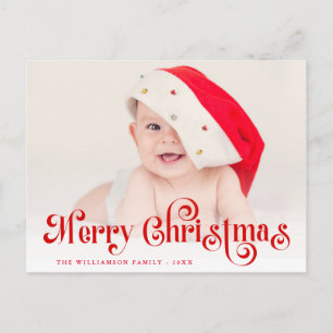 Joyeux Noël lettrage photo carte postale