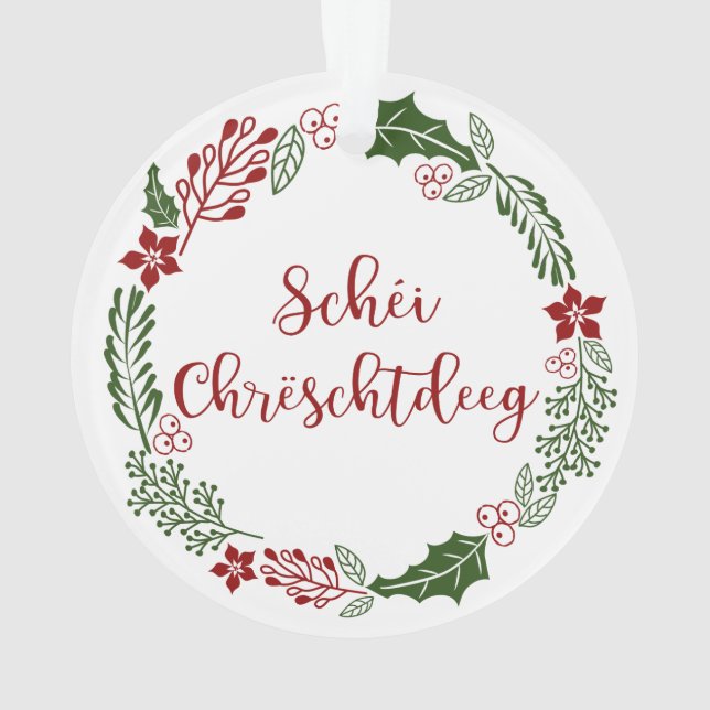 Joyeux Noël luxembourgeois, Schéi Chrëschtdeeg (dos)