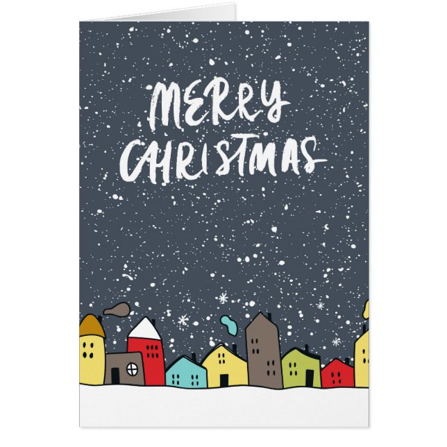 Joyeux Noël, Maisons d'hiver Illustration (Devant)