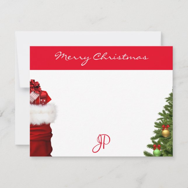 Joyeux Noël manuscrit Texte Monogramme Modèle (Devant)