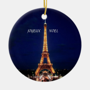 JOYEUX, NOEL (MERRY CHRISTMAS) CERAMIC ORNAMENT