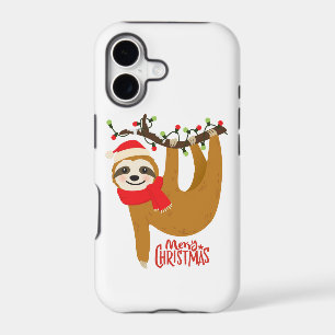 Joyeux Noël Merry Santa Paresseux Mignon