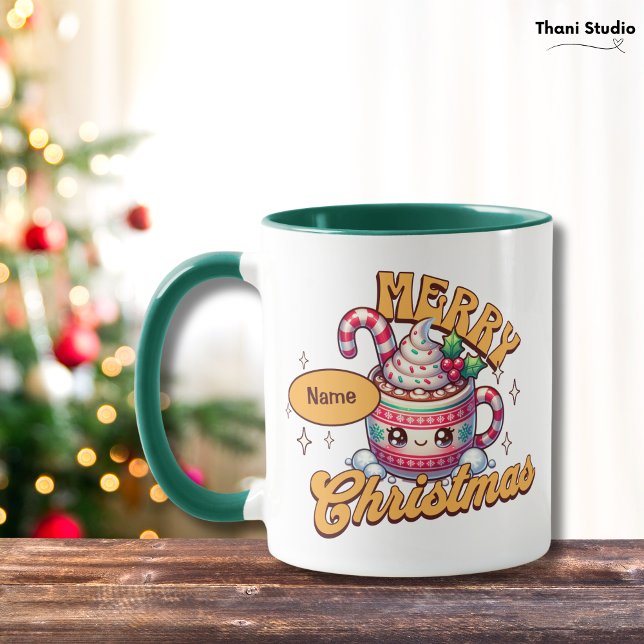 Joyeux Noël mignonne Chocolat chaud Famille de Mug (Créateur téléchargé)