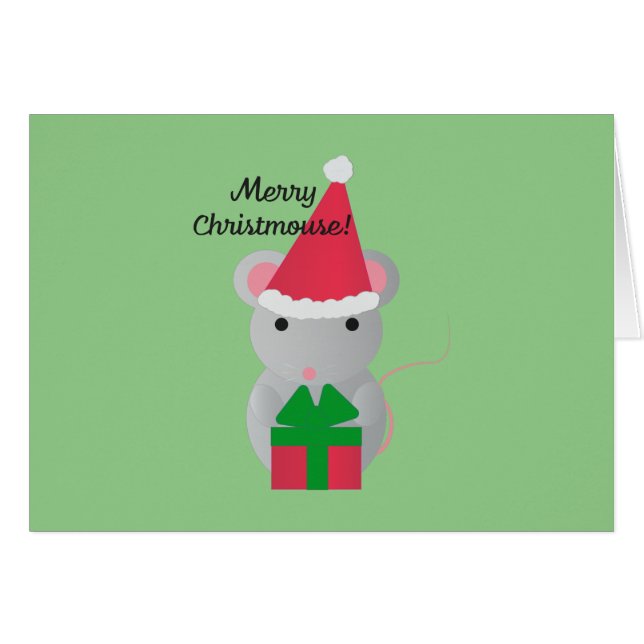 Joyeux Noël mignonne souris souris de Noël (Devant Horizontal)