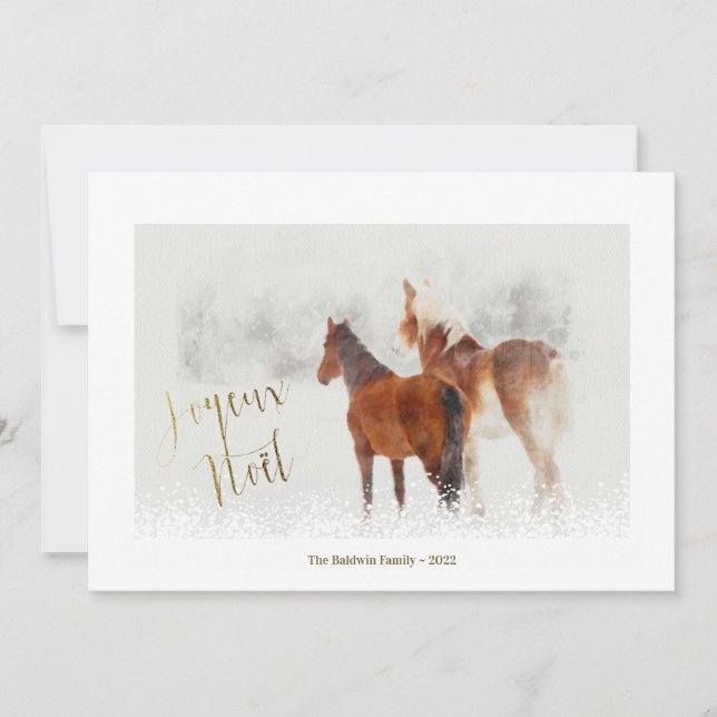 Joyeux Noel minimal Noël Carte photo de vacances (Devant)