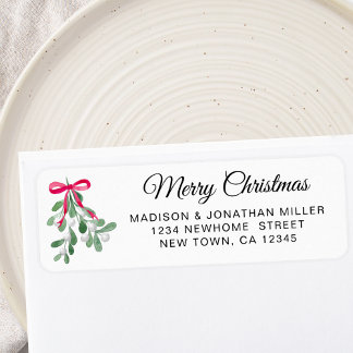 Joyeux Noël Mistletoe Adresse de retour