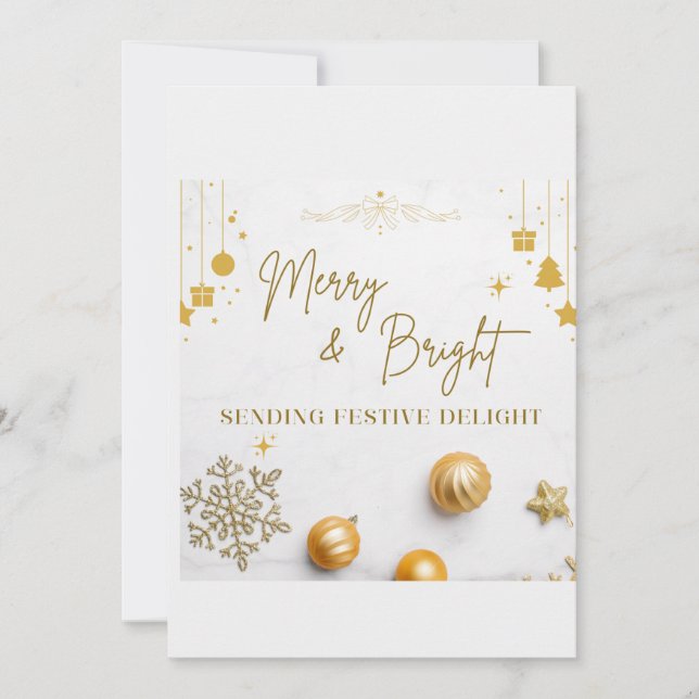 Joyeux Noël! Modèle de cartes de vacances (Devant)