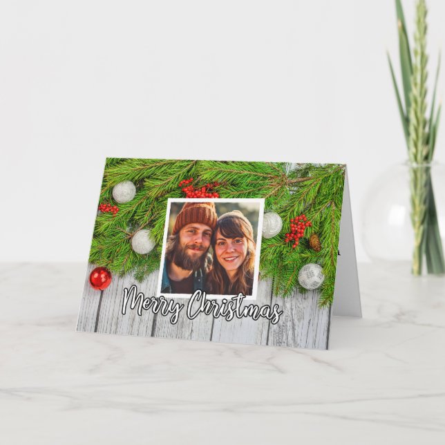 Joyeux Noël Modèle photo de vacances personnalisés (Devant)