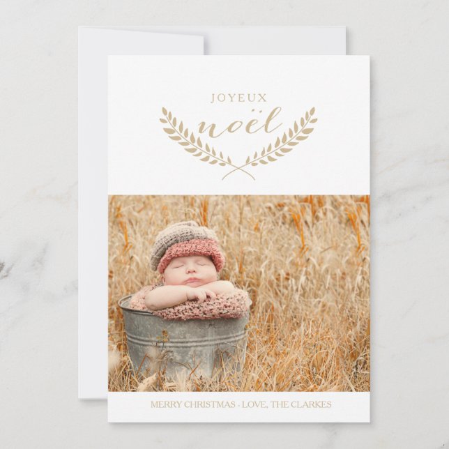 JOYEUX NOEL | MODERN HOLIDAY PHOTO CARD (Front)