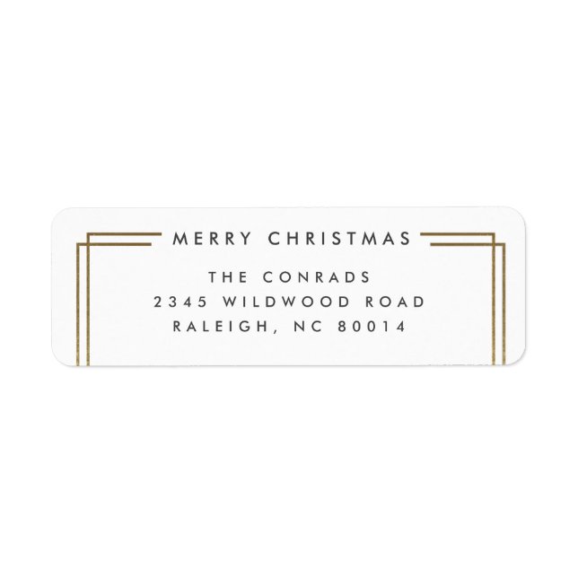 Joyeux Noël moderne Adresse de retour (Devant)