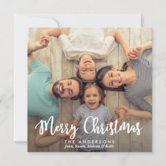 Joyeux Noël moderne | Carte photo de vacances