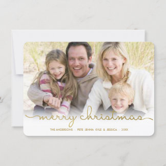 Joyeux Noël moderne Carte photo plat