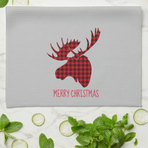 Joyeux Noël Moose Serviette de cuisine