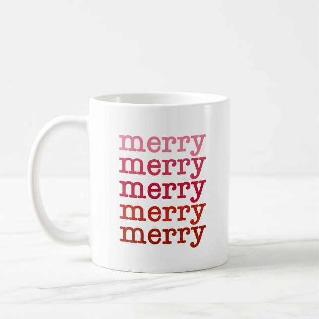 Joyeux Noël Mug Pink Ombre (Gauche)