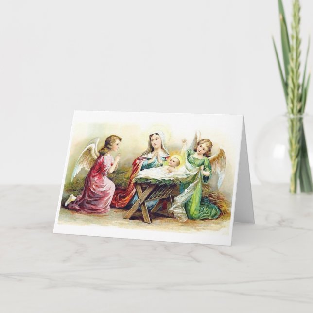 Joyeux Noël Naissance du Christ Carte de voeux (Devant)