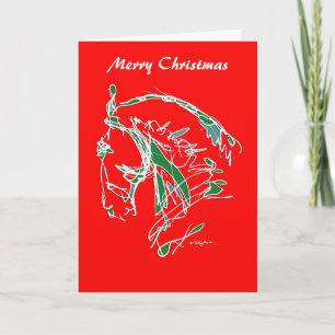 Joyeux Noël Noble Carte Visage Rouge
