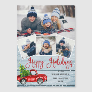 Joyeux Noël Noël 4 PHOTO Carte magnétique