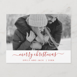 Joyeux Noël noir et blanc Carte photo
