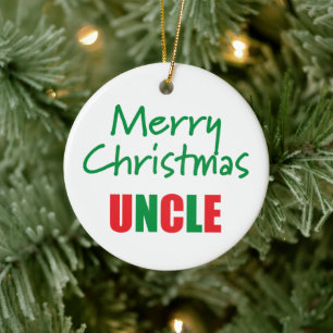 Joyeux Noël Oncle photo ornement