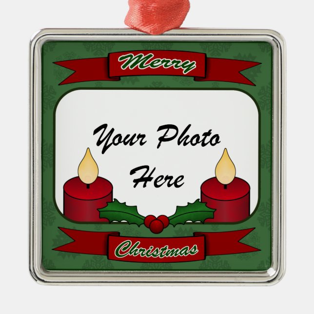 Joyeux Noël ! Ornement fait sur commande de photo (Devant)