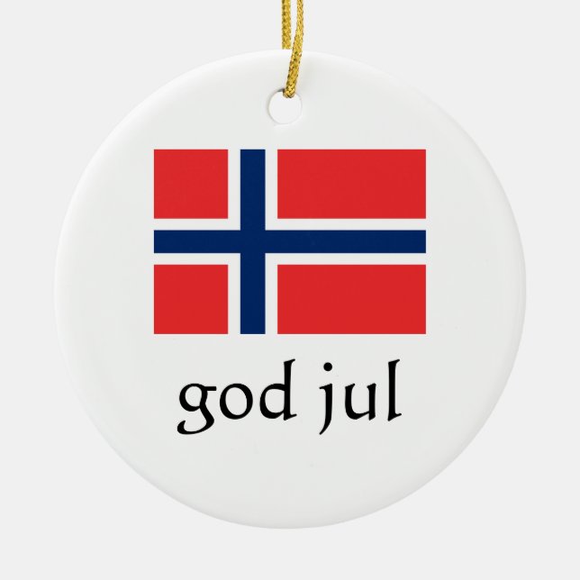 Joyeux Noël Ornement norvégien (Devant)