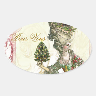 Joyeux Noel Oval Sticker