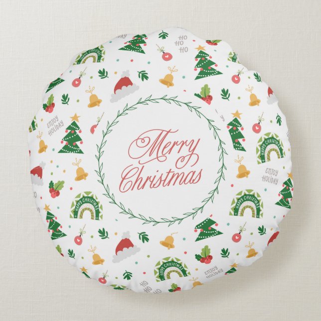 Joyeux Noël Père Noël Carré Coussin (Dos)