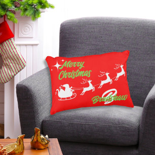 Joyeux Noël Père Noël  d'accentuation Coussin