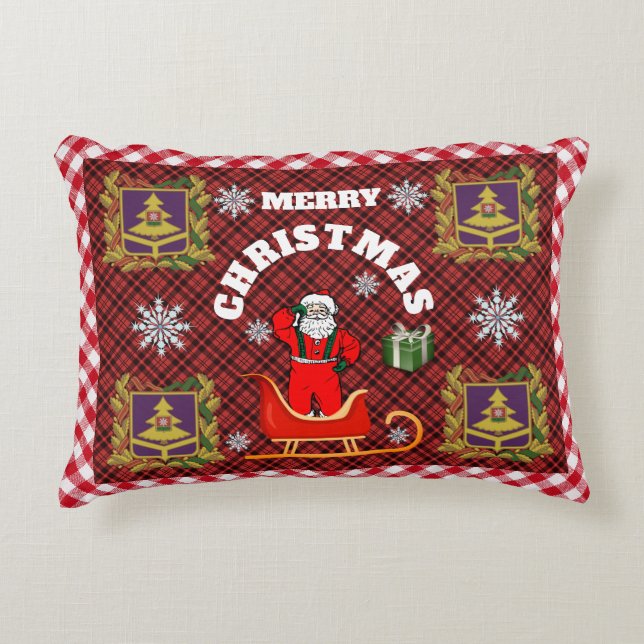 Joyeux Noël Père Noël Décor Coussin (Devant)