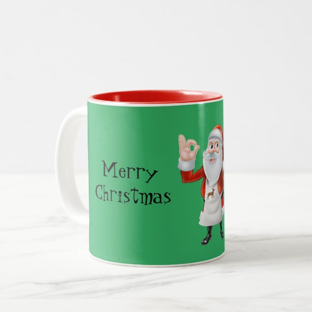 Joyeux Noël Père Noël Mug (Devant gauche)