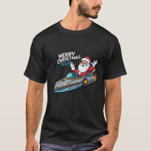 Joyeux Noël Père Noël Racing T-Shirt - Festive Fun